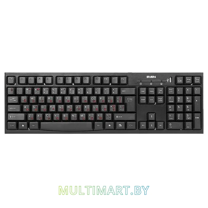 Клавиатура SVEN Standard 304 USB+HUB Black